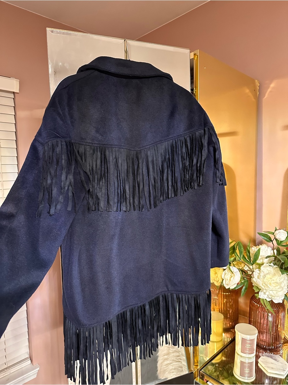 NWT 🫐 Commense Wool Fringe Jacket - Picture 6 of 16